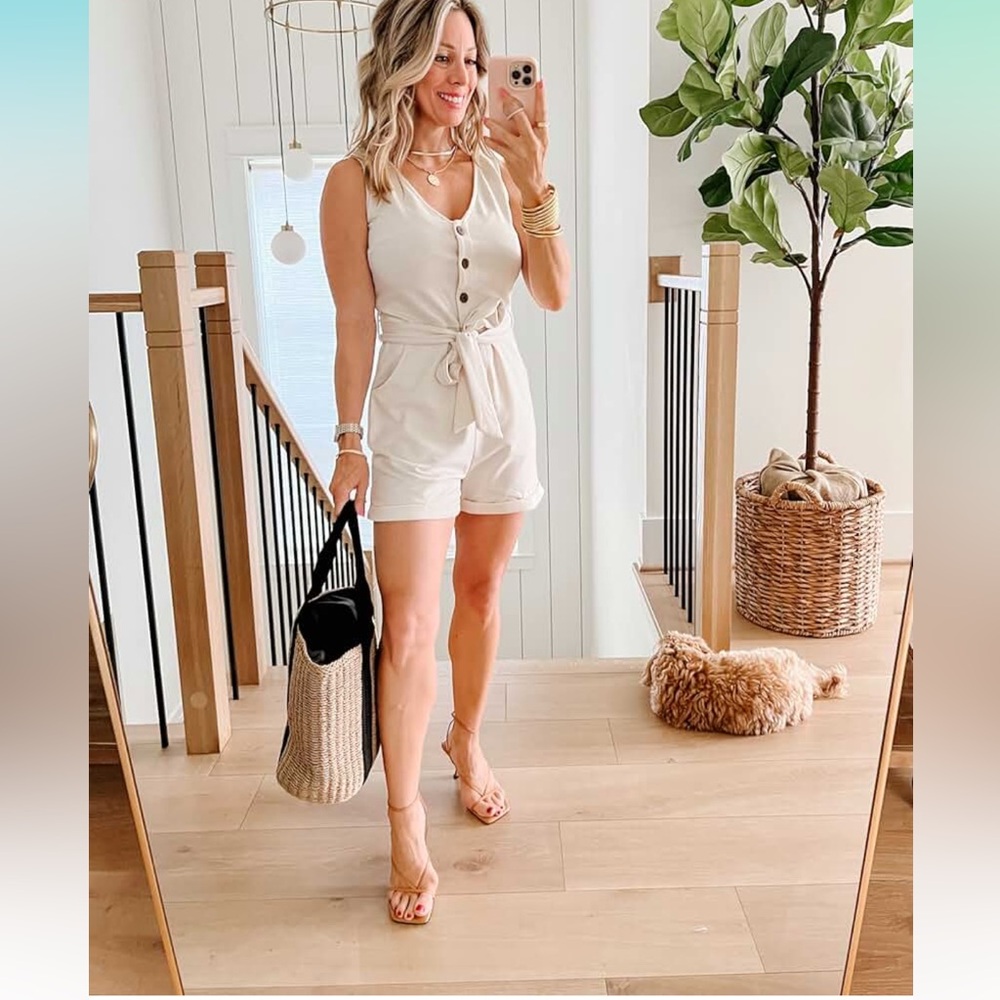 Button down romper - Picture 2 of 4